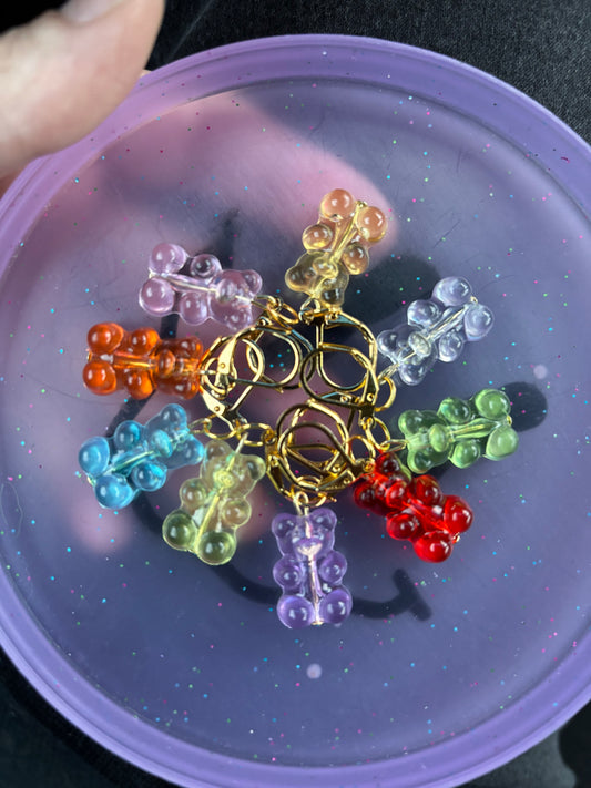 Gummy Bear Stitch Markers- Set of 9